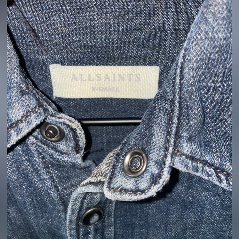 *PRICE DROP* ALLSAINTS Denim Button Down - Pearl Snaps - Picture 1 of 4